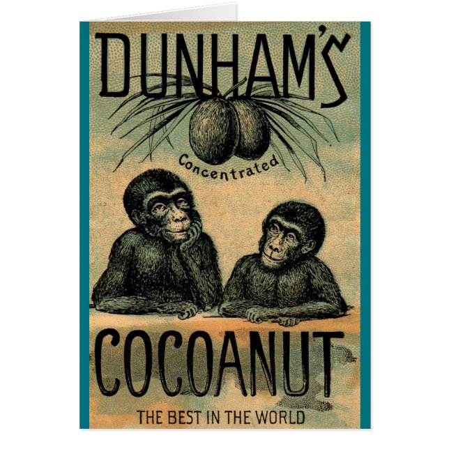 Cartão comercial vitoriano: Dunham's Cocoanut (Frente)