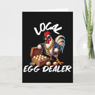 Cartão Comerciante Local de Ovos Frango Retro Engraçado A