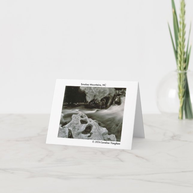 Cartão comet rocks 74, Smokey Mountains, NC,  1974 Ca... (Frente)