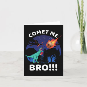 Cartão Cometa-Me Bro Engraçado Boxando T Rex Dinossaur Pu