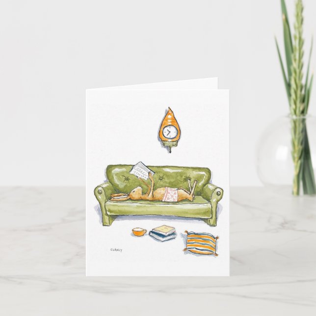 Cartão Comfortable Hare (Frente)