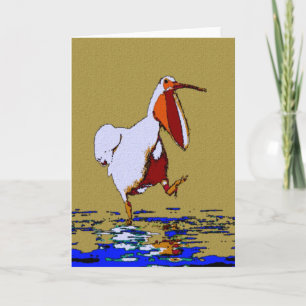 Cartão Comical Marching Pelican