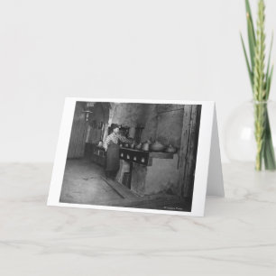 Cartão Comida cozida em fotografia de restaurante turco