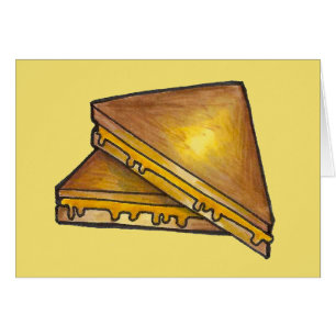 Cartão Comida de almoço de sanduíche de queijo torrado