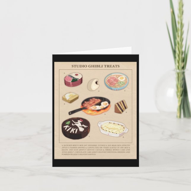 Cartão Comida De Tratamentos Magicais Do Studio Ghibli Fi (Frente)