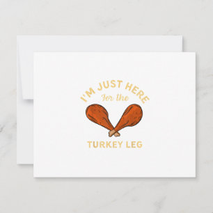 Cartão Comida engraçada de Ação de Graças Estou aqui só p