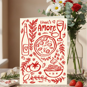 Cartão Comida Italiana That's Amore Dia dos Namorados Amo