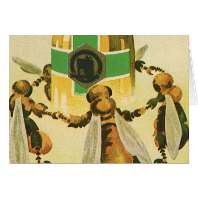 Cartão Comida, Jar Dançante De Mel Orgânico (Frente Horizontal)