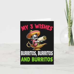 Cartão Comida Mexicana Burrito Engraçado Cinco De Mayo