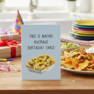 Cartão Comida Mexicana Média Não é Comida de Aniversário