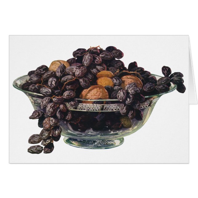 Cartão Comidas, Nozes e Amêndoas, Frutas e Loucos (Frente Horizontal)