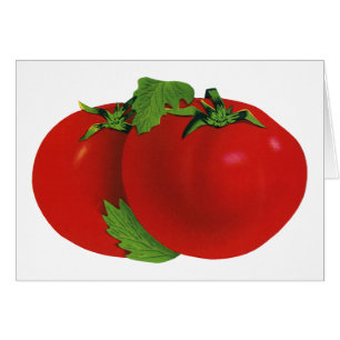 Cartão Comidas, Tomate De Herança De Estopa Orgânica, V