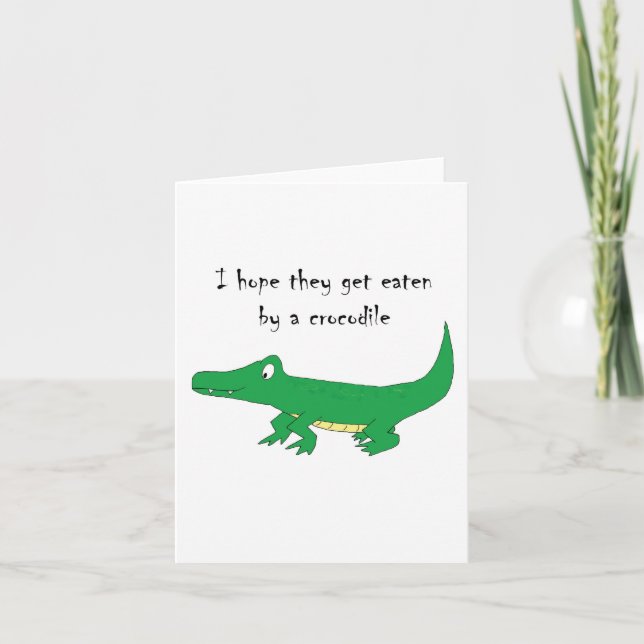 Cartão Comido por um crocodilo (Frente)