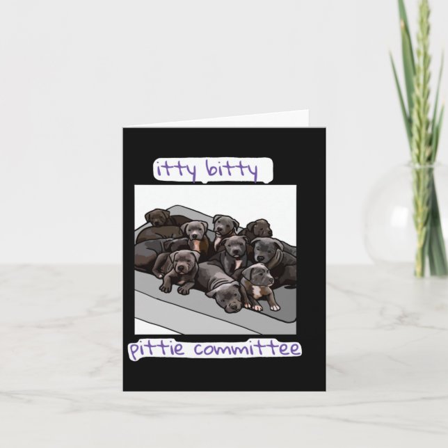 Cartão Comitê Itty Bitty Pittie (Frente)