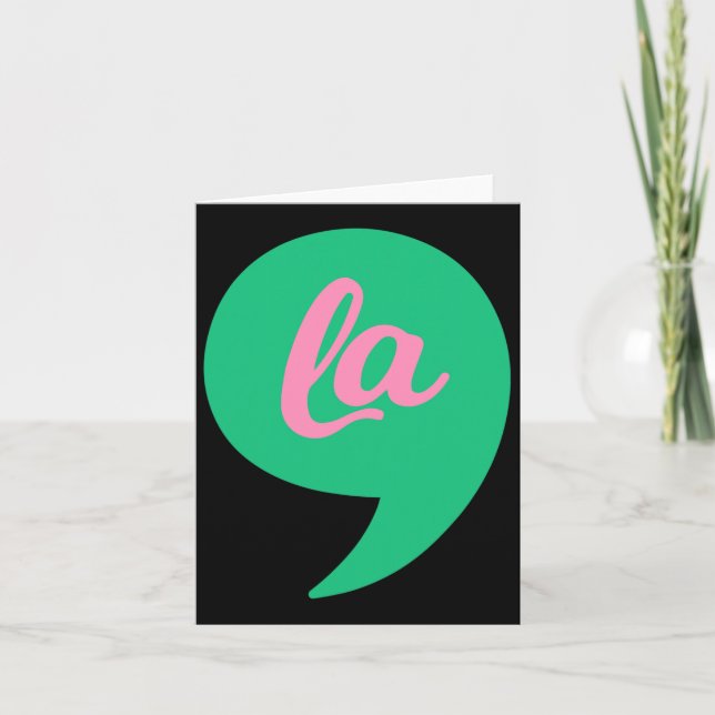 Cartão Comma La Kamala Harris 2022 Eleições Costum (Frente)