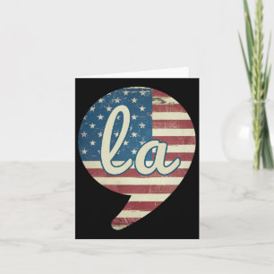 Cartão Comma La Kamala Harris American Flag Comma + La