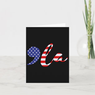 Cartão Comma La Usa Flag Kamala Harris Para Presidente 20