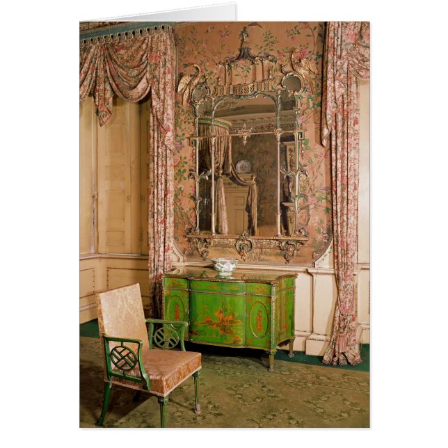 Cartão Commode e cadeira no bedchamber do estado (Frente)