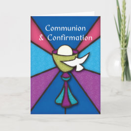 Cartão Communion and Confirmation Congratulations Stained