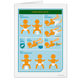 Cartão Como à fralda