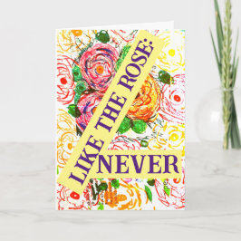 Cartão Como a placa de nunca Rosa