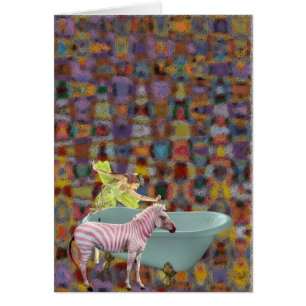 Cartão Como Dou Um Banho A Uma Zebra?