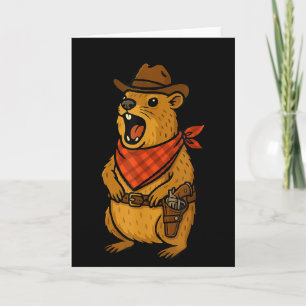 Cartão Como está Cowboy Rock Hyrax Awawa Western Engraçad