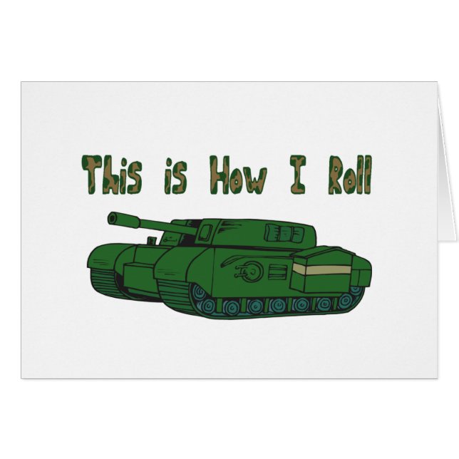 Cartão Como Eu Rolo (Tanque Militar) (Frente Horizontal)
