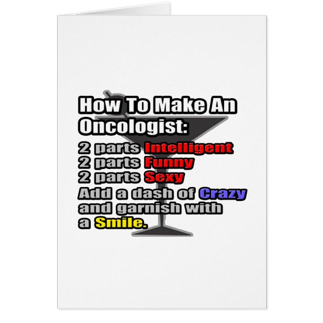 Cartão Como fazer um oncologista (Frente)