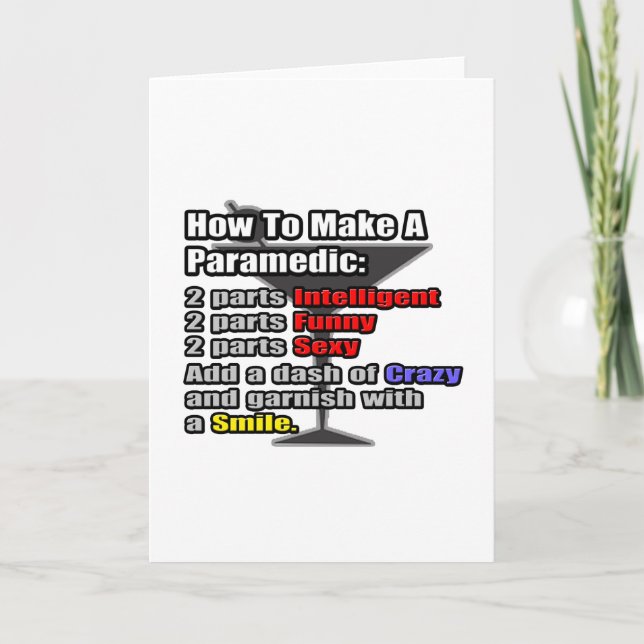 Cartão Como fazer um paramédico (Frente)