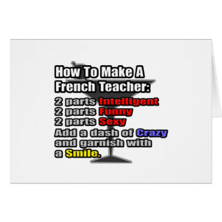 Cartão Como fazer um professor francês
