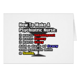 Cartão Como fazer uma enfermeira psiquiátrica