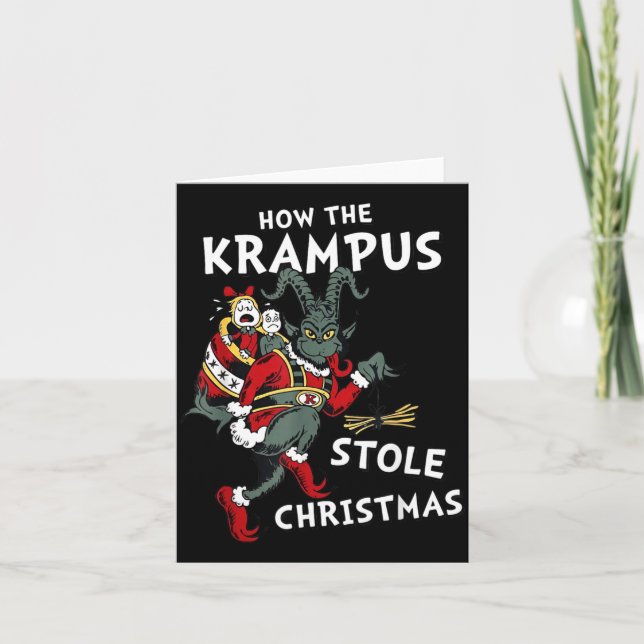 Cartão Como o Krampus Roubou o Natal  (Frente)