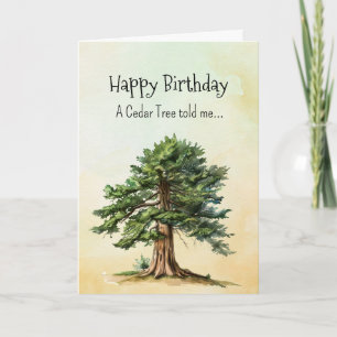 Cartão Como personalidades de aniversário do Cedar Tree S