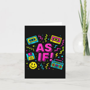 Cartão Como se 90s de Design gráfico inspirado na coluna
