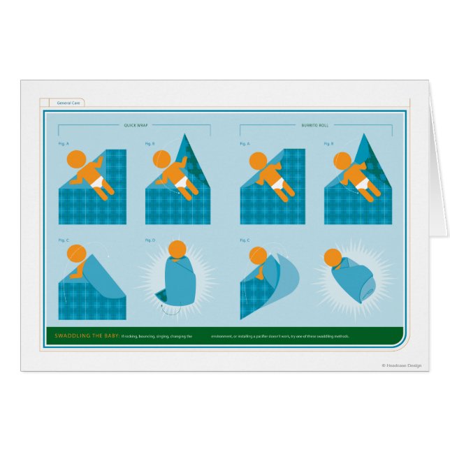Cartão Como Swaddle (Frente Horizontal)