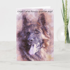 Cartão Como um Cachorro Anjo Guardião Guardião Guardou um