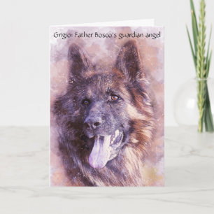 Cartão Como um Cachorro Anjo Guardião Guardião Guardou um