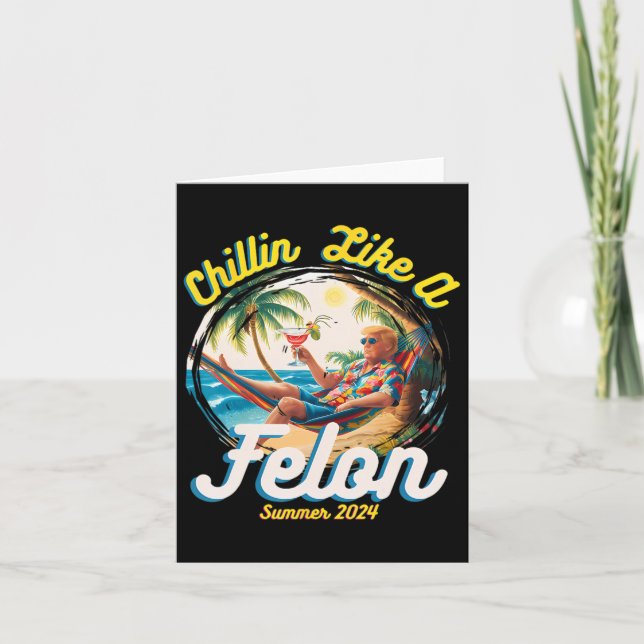 Cartão Como Um Felon Trump 2024 Havaiano (Frente)