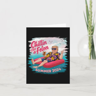 Cartão Como Um Felon Trump Summer 2024 Beach
