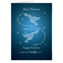 Cartão Como um vovô para mim, Doves do Natal da Paz