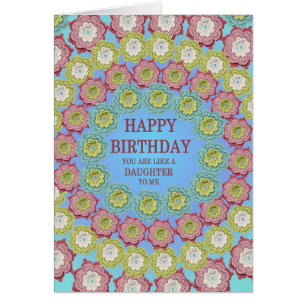 Cartão Como Uma Filha Para Mim Flores De Crochet De Anive