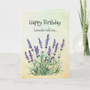 Cartão Como uma Lavanda, suas personalidades de aniversár