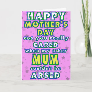 Cartão Como uma placa de dia de as mães Foster de Mãe