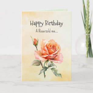 Cartão Como uma Rosa, suas personalidades de aniversário