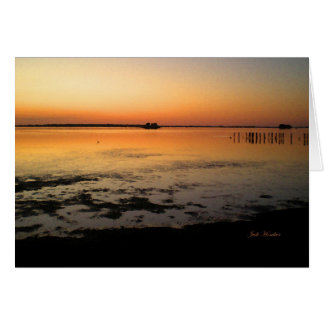 Cartão "Como Uma Vela Ilítica" Sunset Ao Longo De Edgewat