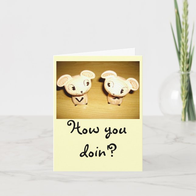 Cartão Como você Doin'? Notecard (Frente)
