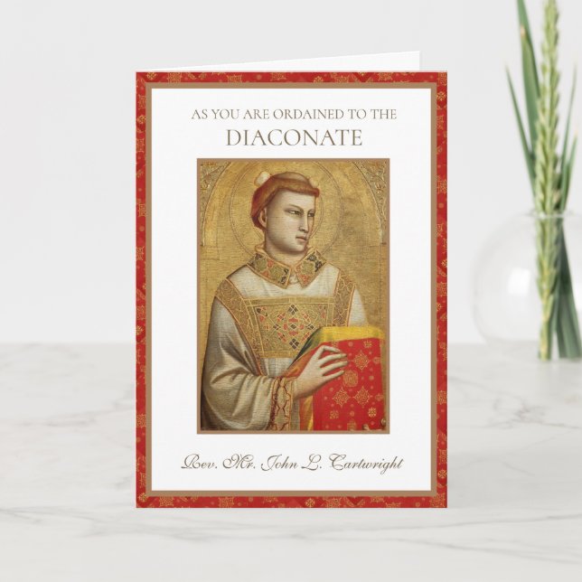 CARTÃO COMO VOCÊ É ORDENADO AO DIACONATO (Frente)