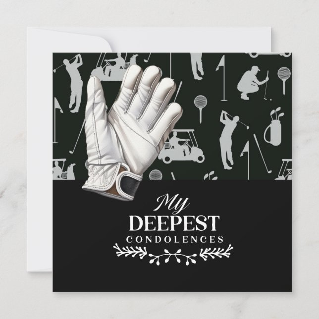 Cartão Compaixão de golfe por suas condolências de perda (Frente)