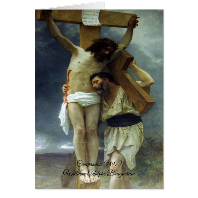 Cartão Compaixão pelo Cristo Bouguereau (Frente)